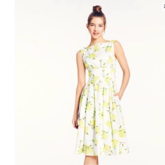 Kate Spade Lyric Lemon Print Sleeveless Dress - Picture 3 of 7